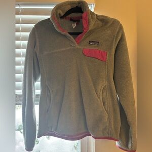 Patagonia Women's Cowl Neck Sweater - Gray and Pink